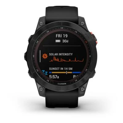 Montre GPS GARMIN FENIX 7S SOLAR Gray Bracelet Noir – Image 7