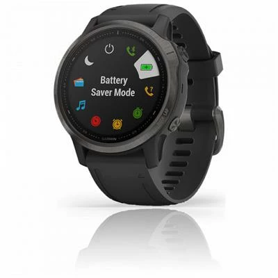 Montre Garmin Fenix 6 Pro Gray Noire Bracelet Noir – Image 3