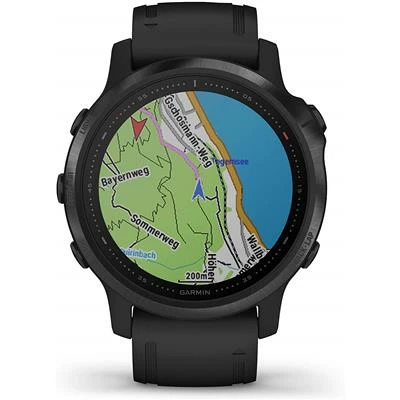 Montre Garmin Fenix 6 Pro Gray Noire Bracelet Noir – Image 4