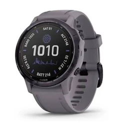 Garmin MONTRE GPS FENIX 6S PRO SOLAR Améthyste Bracelet Schiste