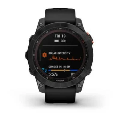 Montre GPS GARMIN FENIX 7 SOLAR Gray Bracelet Noir – Image 3